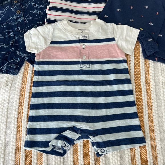 Carter's Baby Boys 4 Pack Rompers Size 3 M - Picture 6 of 17